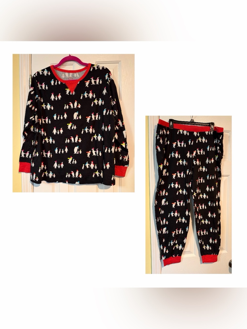Wondershop Black Penguin Print Pajama Set